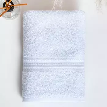 Полотенце махровое 40х70 см, белый, 440 г/м2, хлопок 100%