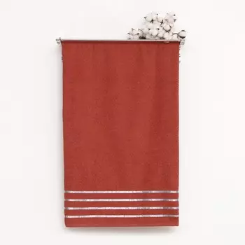 Полотенце махровое 50*80 Аквамарин, цвет коралловый, 380г/м хл 100%