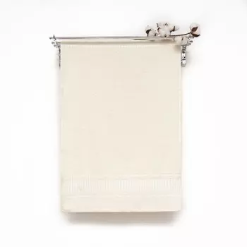 Полотенце махровое 50х80см Роял, цвет белый, 420г/м, 100% хлопок