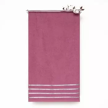 Полотенце махровое 70*130 Аквамарин, цвет лиловый, 380г/м хл 100%