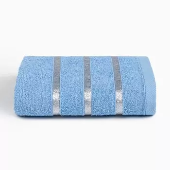 Полотенце махровое 70*130 Аквамарин, цвет васильковый, 380г/м хл 100%