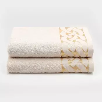 Полотенце махровое 70х130 Афродита слоновая кость 420г/м, хлопок 100%