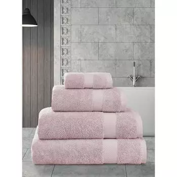 Полотенце махровое Arel, размер 50x100 см, цвет грязно-розовый