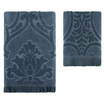 Полотенце махровое Arya Home, 530 гр, размер 70x140 см, цвет синий