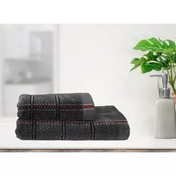 Полотенце махровое Arya Home Aiden, 550 гр, размер 50x90 см, цвет антрацит