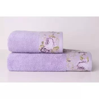 Полотенце махровое Arya Home Desima, 300 гр, размер 50х90 см, цвет лиловый