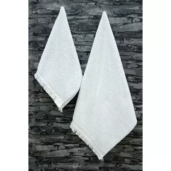 Полотенце махровое Arya Home Merlin, 600 гр, размер 50x90 см, цвет белый, жёлтый