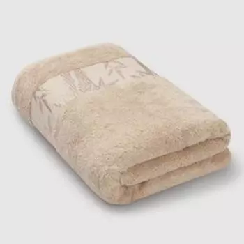 Полотенце махровое «Бамбук», размер 41 х 70 см, цвет бежевый