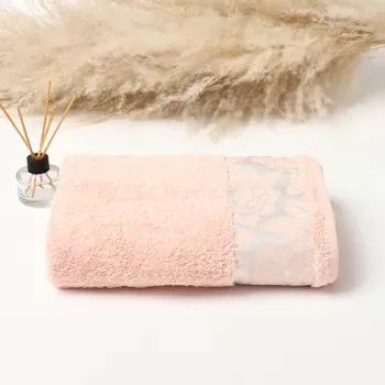 Полотенце махровое Biscottom, 70х120см, цвет персик, 460г/м, хлопок