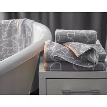 Полотенце махровое Guten Morgen Blah-blah, 500 гр, размер 30х50 см, цвет серый