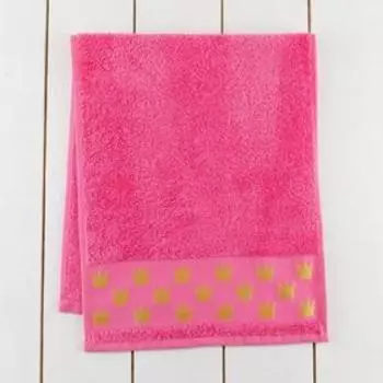 Полотенце махровое "Будь королевой" 30х70 см 100% хлопок, 370гр/м2