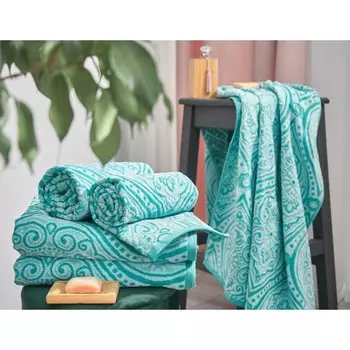 Полотенце махровое Delhi turquoise, размер 100х150 см