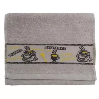 Полотенце махровое для кухни «Кофе», размер 30х60 см, цвет капучино