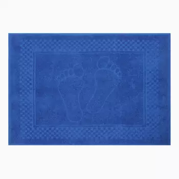 Полотенце махровое для ног 50х70см, синий 420г/м хл100%