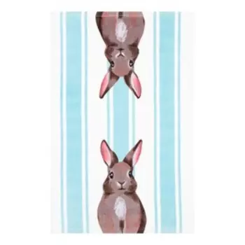 Полотенце махровое Доляна «Зайцы», 40х60±5 см, велюр/махра