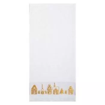 Полотенце махровое "Домики" 30х60 см, 100% хлопок, 360гр/м2