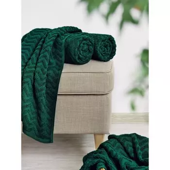 Полотенце махровое Emerald, размер 70х130 см, цвет зеленый