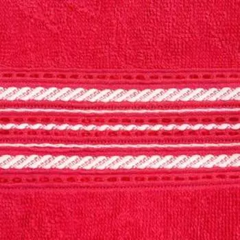 Полотенце махровое Фантазия 050 70*130 см, красный, хлопок 100% 340гр/м2