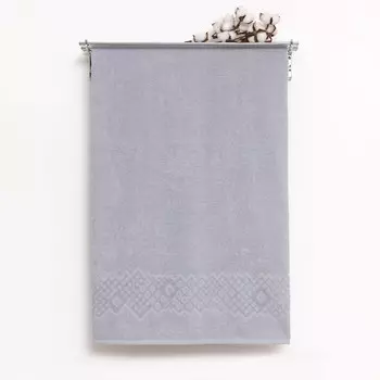 Полотенце махровое Flashlights 100Х150см, цвет серый, 295г/м2, 100% хлопок