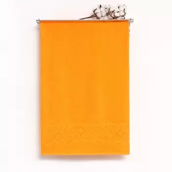 Полотенце махровое Flashlights 50Х90см, цвет оранжевый, 305г/м2, 100% хлопок