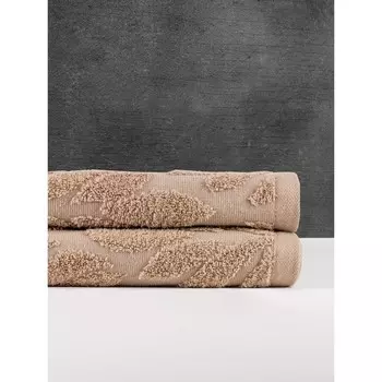 Полотенце махровое Sofi De Marko Flowers, 550 гр, размер 50х90 см, цвет бежевый