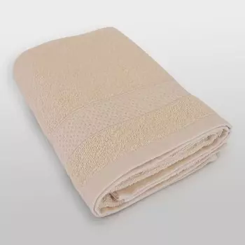 Полотенце махровое гладкокрашеное Турон Текс 70х130 см, бежевый, 360г/м, хлопок 100%