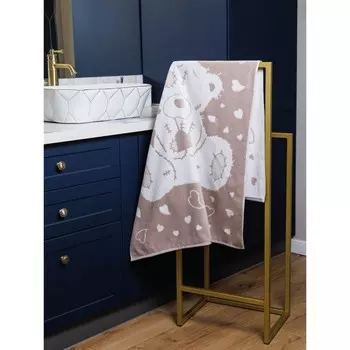 Полотенце махровое Guten Morgen Bear, 450 гр, размер 50х90 см, цвет бежевый