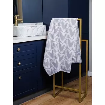 Полотенце махровое Guten Morgen Follin in love, 450 гр, размер 70х130 см, цвет серый