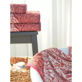 Полотенце махровое Guten Morgen Oriental ruby, размер 70х130 см, цвет красный