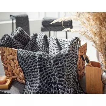 Полотенце махровое Illusion, размер 70х130 см, цвет чёрный