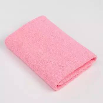 Полотенце махровое Экономь и Я 30*60 см, цв. розовый, 100% хлопок, 350 гр/м2