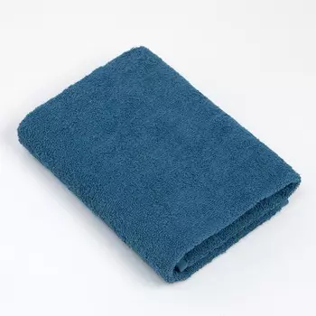 Полотенце махровое Экономь и Я 50*90 см, цв. синий, 100% хлопок, 350 гр/м2