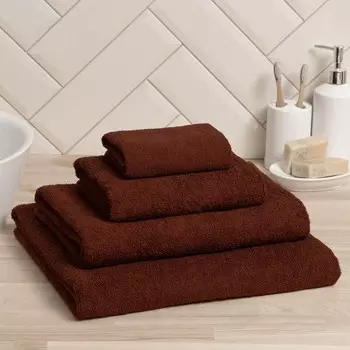 Полотенце махровое Экономь и Я 50*90 см, цв. шоколадный, 100% хлопок, 350 гр/м2