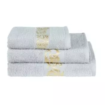 Полотенце махровое «Элегия», размер 50х90 см, цвет светло-серый