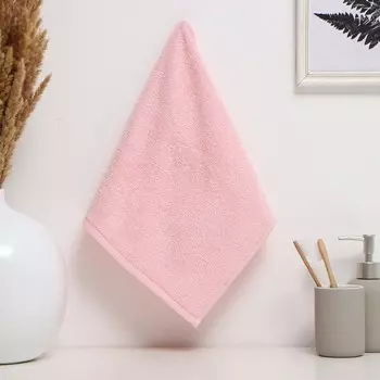 Полотенце махровое «Этель», 3060 см, хлопок 100%, бледно-розовое