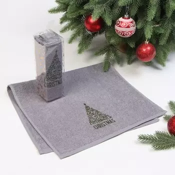 Полотенце махровое "Этель" Golden tree 30х60 см, 340 г/м2, 100% хл