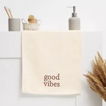 Полотенце махровое «Этель» Good vibes, 3550 см, хлопок 100%