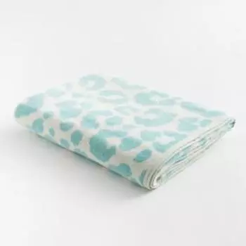 Полотенце махровое Этель Leopard бирюза, 70х130 см, 100% хл, велюр, 420 гр/м2