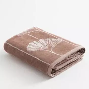 Полотенце махровое Этель Lotus беж, 50х90 см, 100% хл, велюр, 420 гр/м2