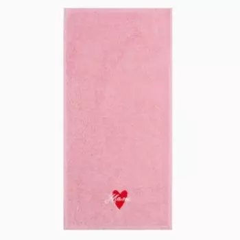 Полотенце махровое «Этель. Мама», 3060+-5 см, хлопок 100%, розовое