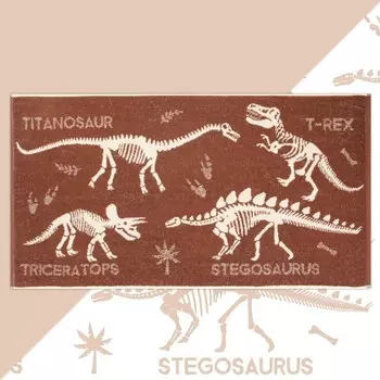 Полотенце детское махровое «Этель. Окаменелости», 5090 см, хлопок 100%, коричневое