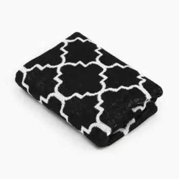 Полотенце махровое Этель Ornament, 5090 см, 100% хлопок, 420 г/м, чёрно-белое