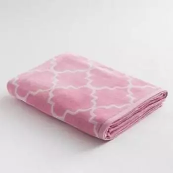 Полотенце махровое Этель Ornament розовый, 70х130 см, 100% хл, велюр, 420 гр/м2