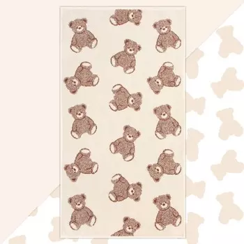 Полотенце махровое Этель Teddy bear, 70130 см, 100% хлопок, 420 г/м, бежево-коричневое
