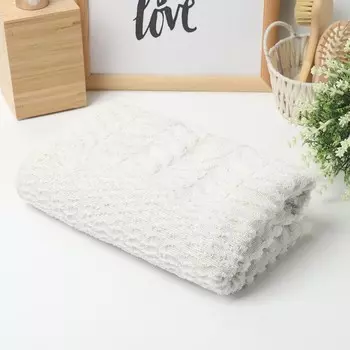 Полотенце махровое «Этель. Узор», 5090 см, молочное