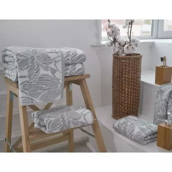 Полотенце махровое Guten Morgen Lotos, 500 гр, размер 50х90 см, цвет серый