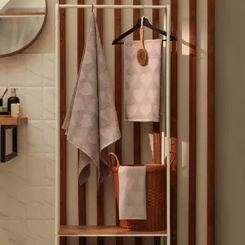 Полотенце махровое Love Life "Hearts" 50*90 см, светло-розовый, 100% хл, 450 гр/м2