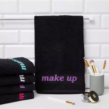 Полотенце махровое Love Life Make up 50*90 фиолетовый,100% хлопок,360 г/м2