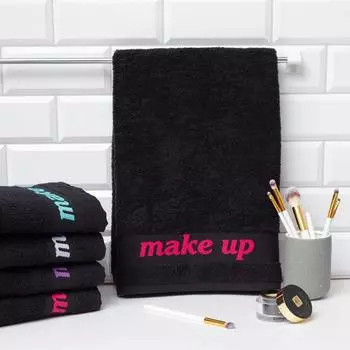 Полотенце махровое Love Life Make up 50*90 малиновый,100% хлопок,360 г/м2