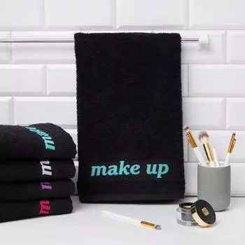 Полотенце махровое Love Life Make up 50*90 бирюзовый,100% хлопок,360 г/м2